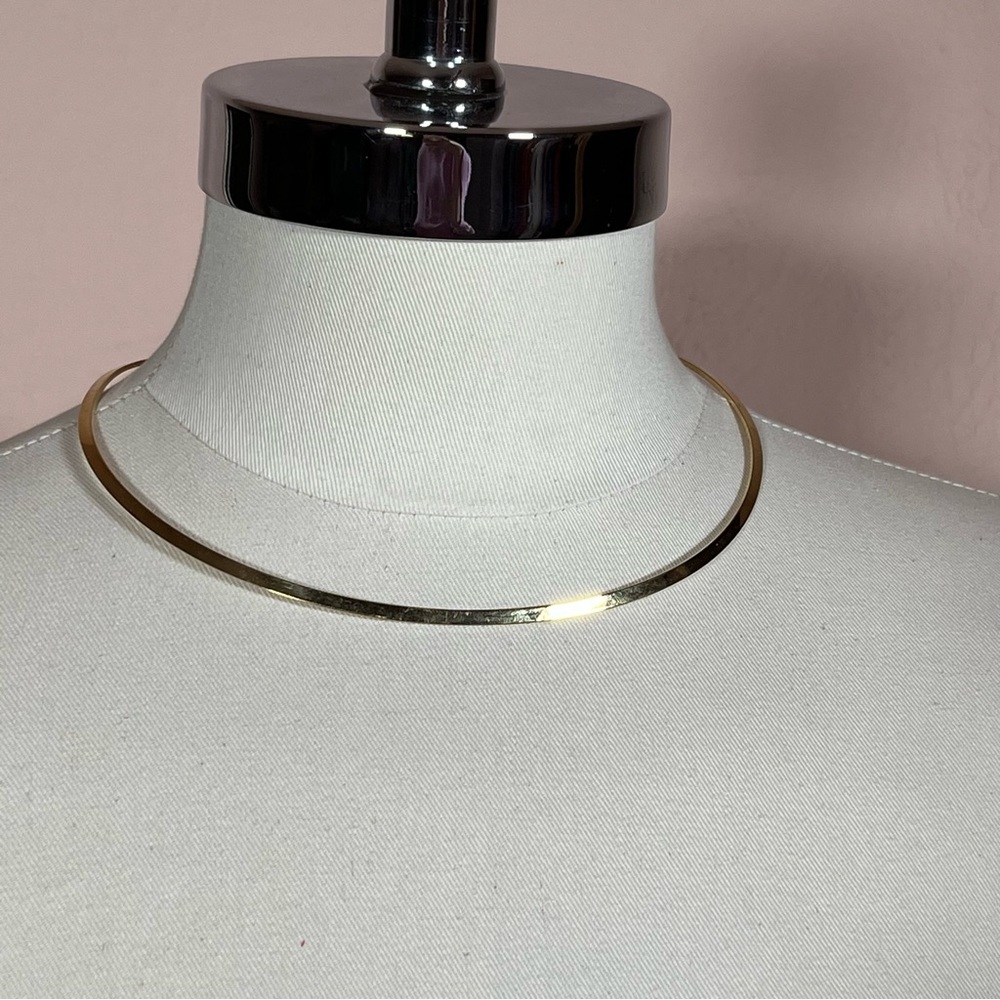 Vintage gold Minimalist thin Delicate Classic Collar Necklace choker